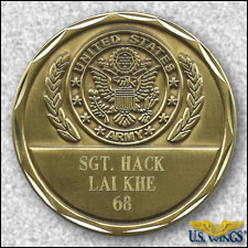 Military Rank Challenge Coin, back