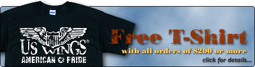 Free US Wings T-Shirt With All Orders of $200 or More