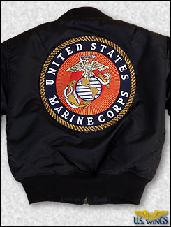 Kids USMC MA-1 Insignia Jacket, back
