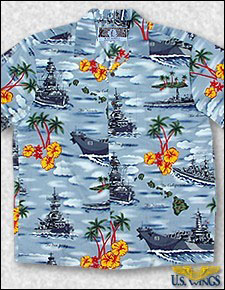 Naval Battleships Aloha Shirt