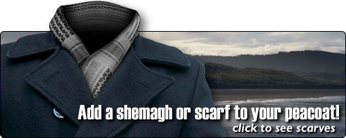 Add a shemagh or scarf to your peacoat!