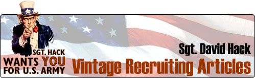 Sgt. David Hack Vintage Recruiting Articles