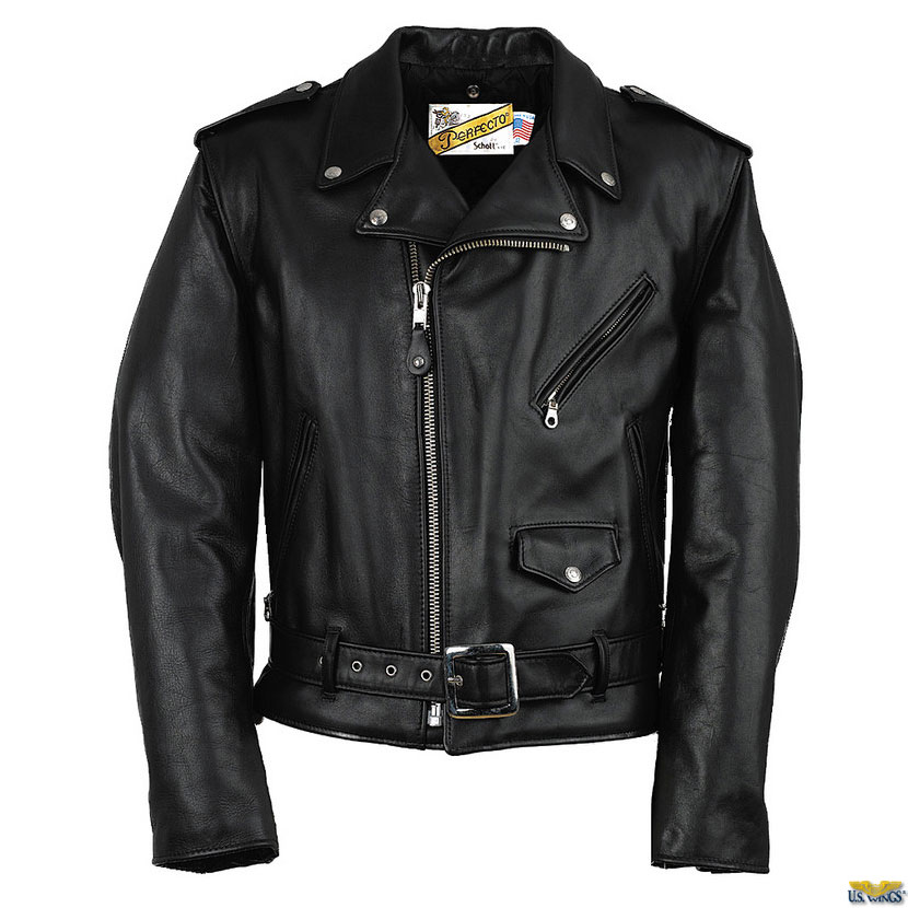 Shop by category Characteristics of a Perfecto Jacket The Perfecto is from a time when form followed function, always a good idea when astride a giant V-Twin motor zooming down roads yet to be paved. Rather than zip up the middle of the front, this jacket zips off center at an angle, and over a placket so as not to let the wind in while on the bike.