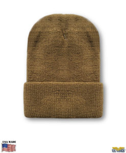 wool watch cap brown us made