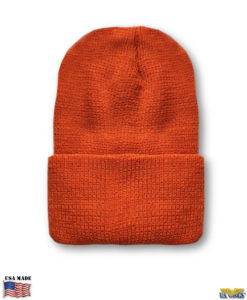 wool watch cap orange us made