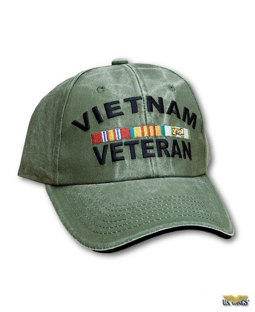 Vintage OD Vietnam Veteran Cap