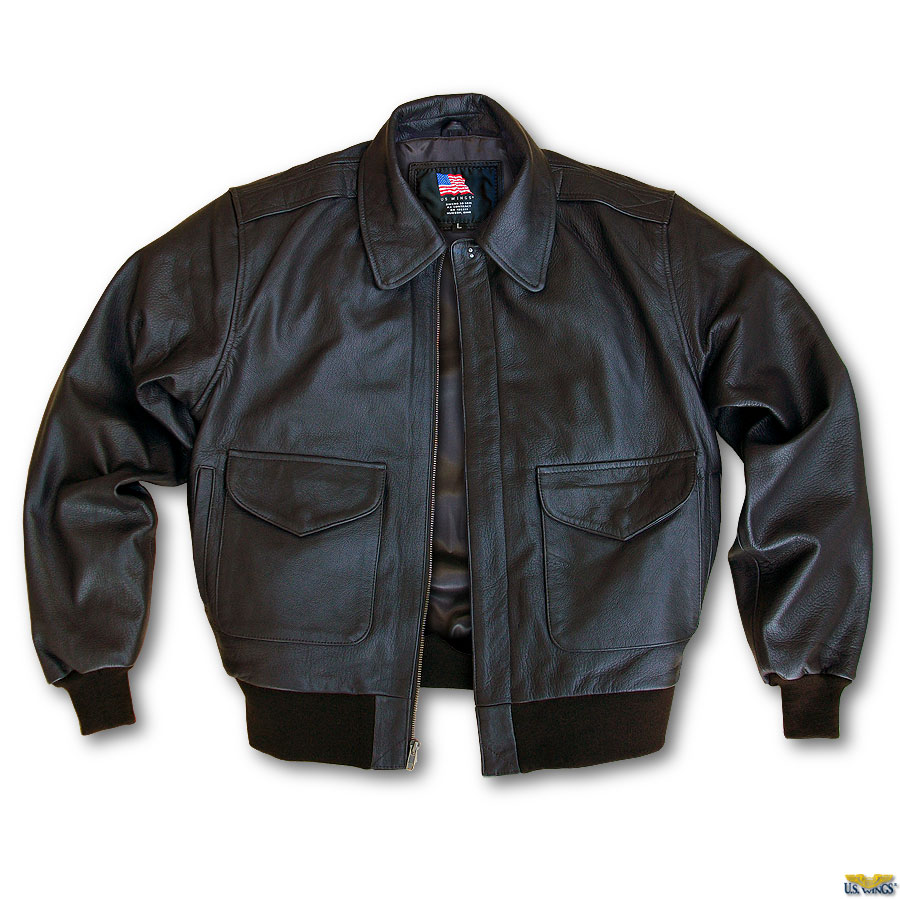 US Wings Leather Flight Jacket Modern A-2