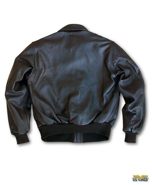 us wings leather flight jacket modern a-2 back