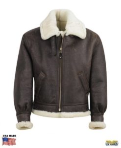 Landing Leathers Men Monogram Collection B-3 Sheepskin Bomber Jacket