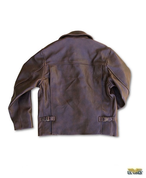 signature series striated lambskin adventure jacket back