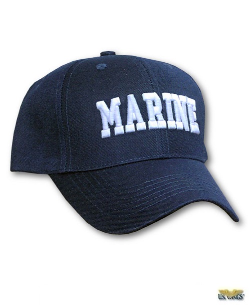 Marine Cap with Raised Lettering