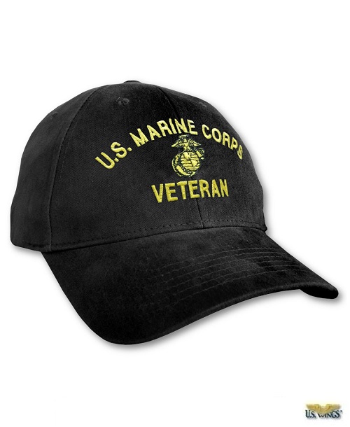 USMC Veteran Cap Black