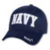 Navy Cap with Raised Lettering