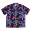 Black Jungle Bird Aloha Shirt