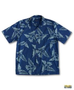 Tonga Pareau Aloha Shirt blue