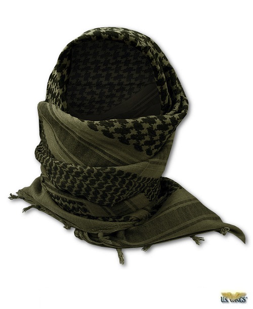 Shemagh Cotton Green Scarf for Men Military Tactical Desert 