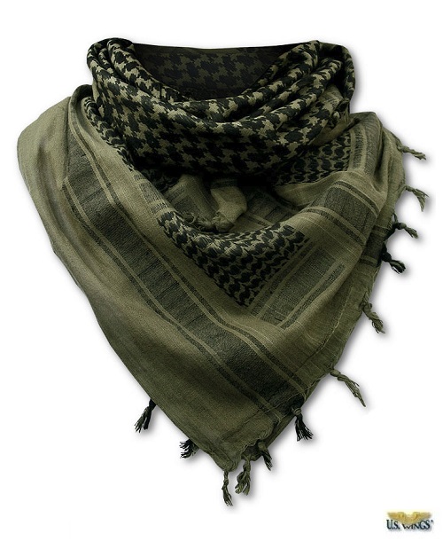 Shemagh Cotton Green Scarf for Men Military Tactical Desert 