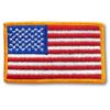 US Flag Patch with Gold Trim