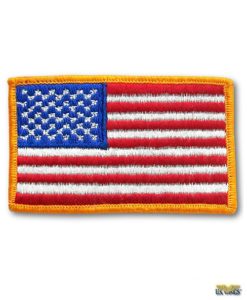 US Flag Patch with Gold Trim