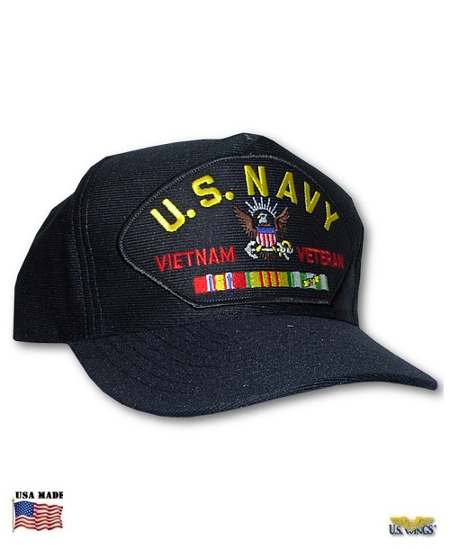 New Black US Navy Vietnam Veteran Hat Baseball Ball Cap Military