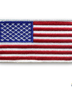 US Flag Patch with White Border