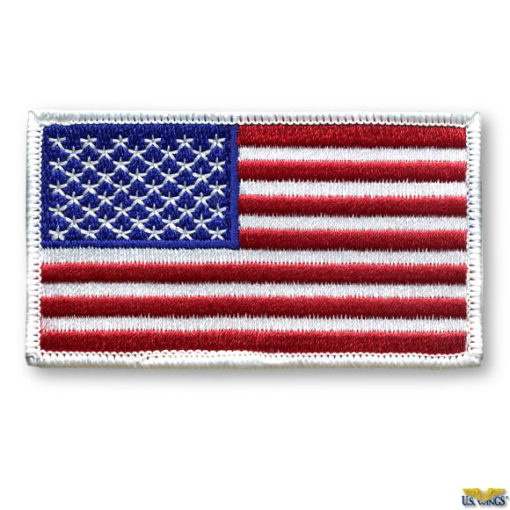 US Flag Patch with White Border