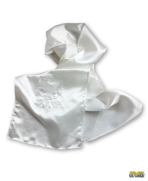 Aviator Scarf - White Silk Scarf - Mens White Aviator Scarf - Silk