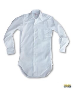 Long Sleeve White Military Shirt