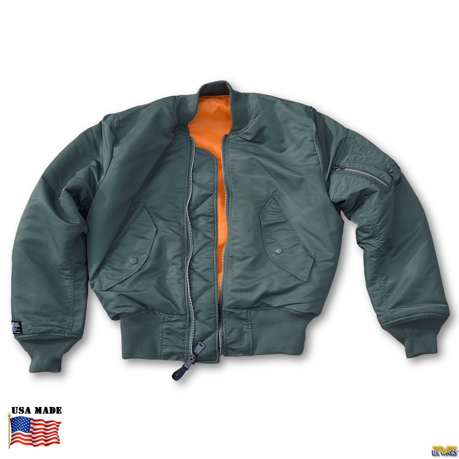 US Made USAF MA1 Flight Jacket US Wings