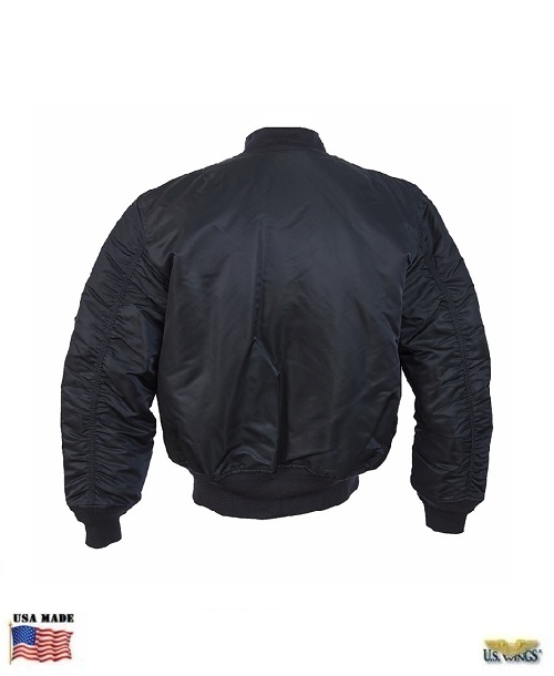 us made usaf ma-1 flight jacket black back