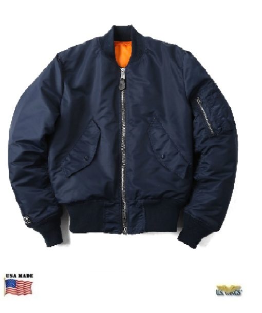 us made usaf ma-1 flight jacket blue