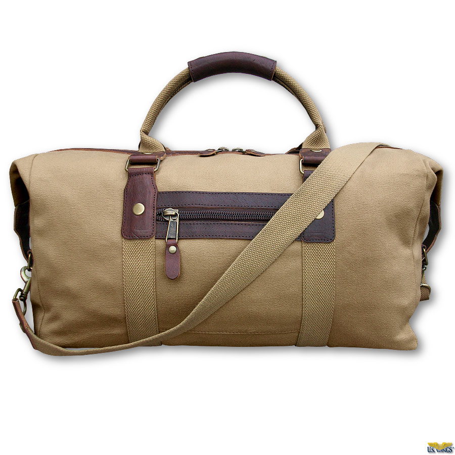 Khaki Safari Duffle Bag US Wings
