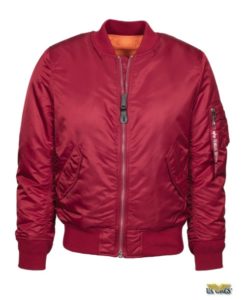 womens ma-1 flight jacket red
