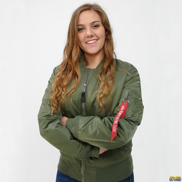 Women's MA1 Flight Jacket (Green) US Wings