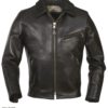 Schott® Men's Classic Horsehide Black Leather Racer Motorcycle Jacket