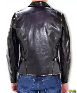 Schott® Men's Classic Horsehide Black Leather Racer Motorcycle Jacket