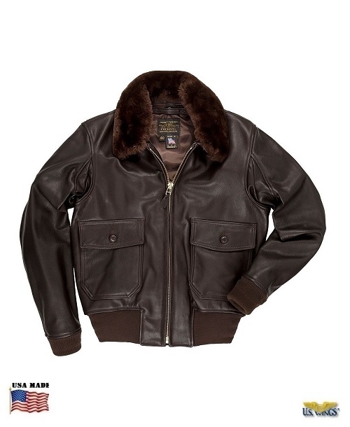 Cockpit® USA G-1 Flight Jacket w/ Removable Collar - US Wings