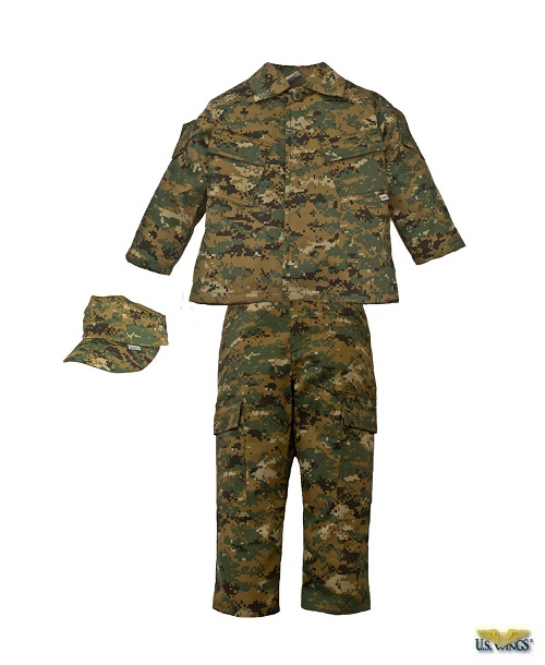 Kids Marine Camo Uniform Set - US Wings