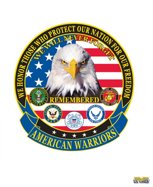 AMERICAN WARRIORS BACK PATCH