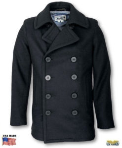 schott mens modern fit peacoat front