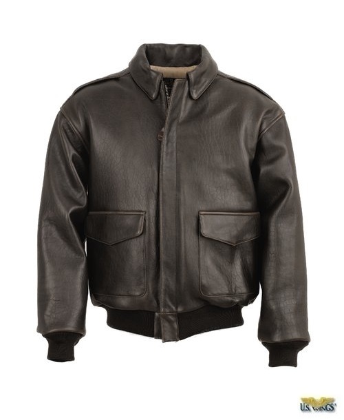 Schott® Antique Lambskin A-2 Flight Jacket US Wings