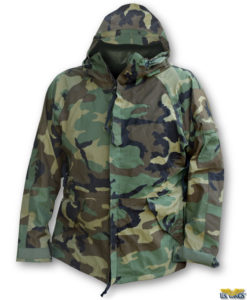 extended cold weather and rain parka woodland camo