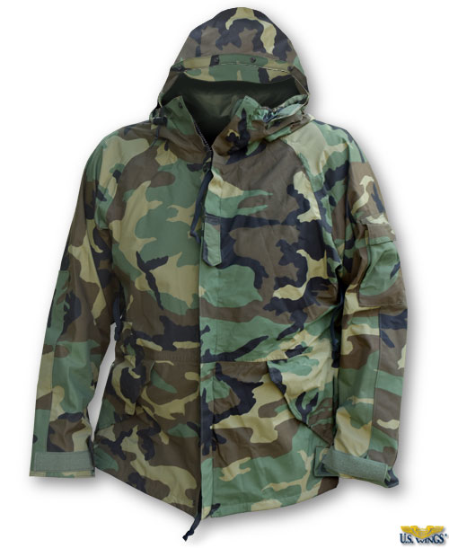 extended cold weather and rain parka woodland camo