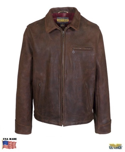 Schott® Heavyweight Oiled Nubuck Leather Biker Jacket