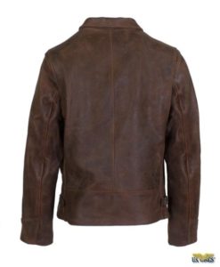 SCHOTT NYC BROWN LEATHER NUBUCK MECHANIC JACKET