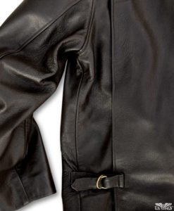 signature series goatskin indy style adventure jacket gusset detail