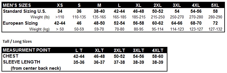 Size Conversion Charts - US Wings