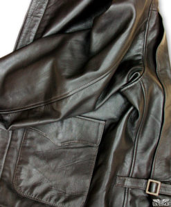 Indy style goatskin adventure jacket side