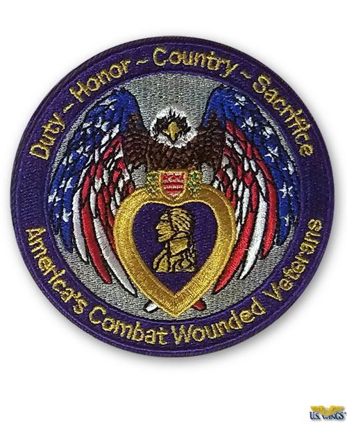 Purple Heart Eagle Flag Patch