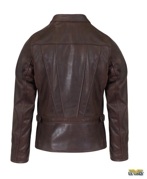 schott mens waxy vintage buffalo leather sunset jacket back